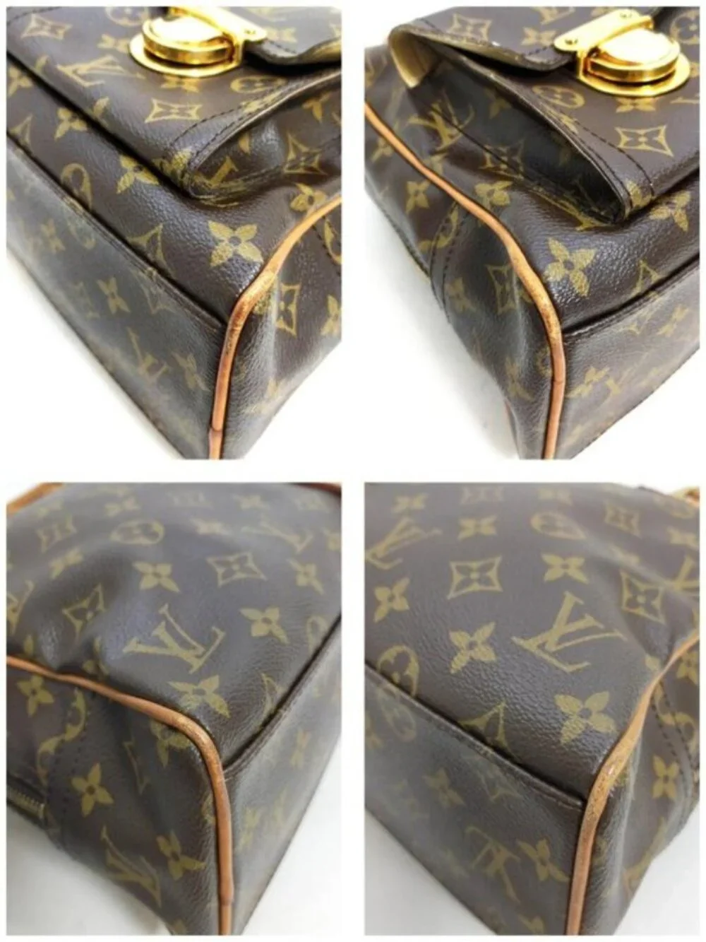 Authentic Louis Vuitton Manhattan GM Monogram Satchel Bag